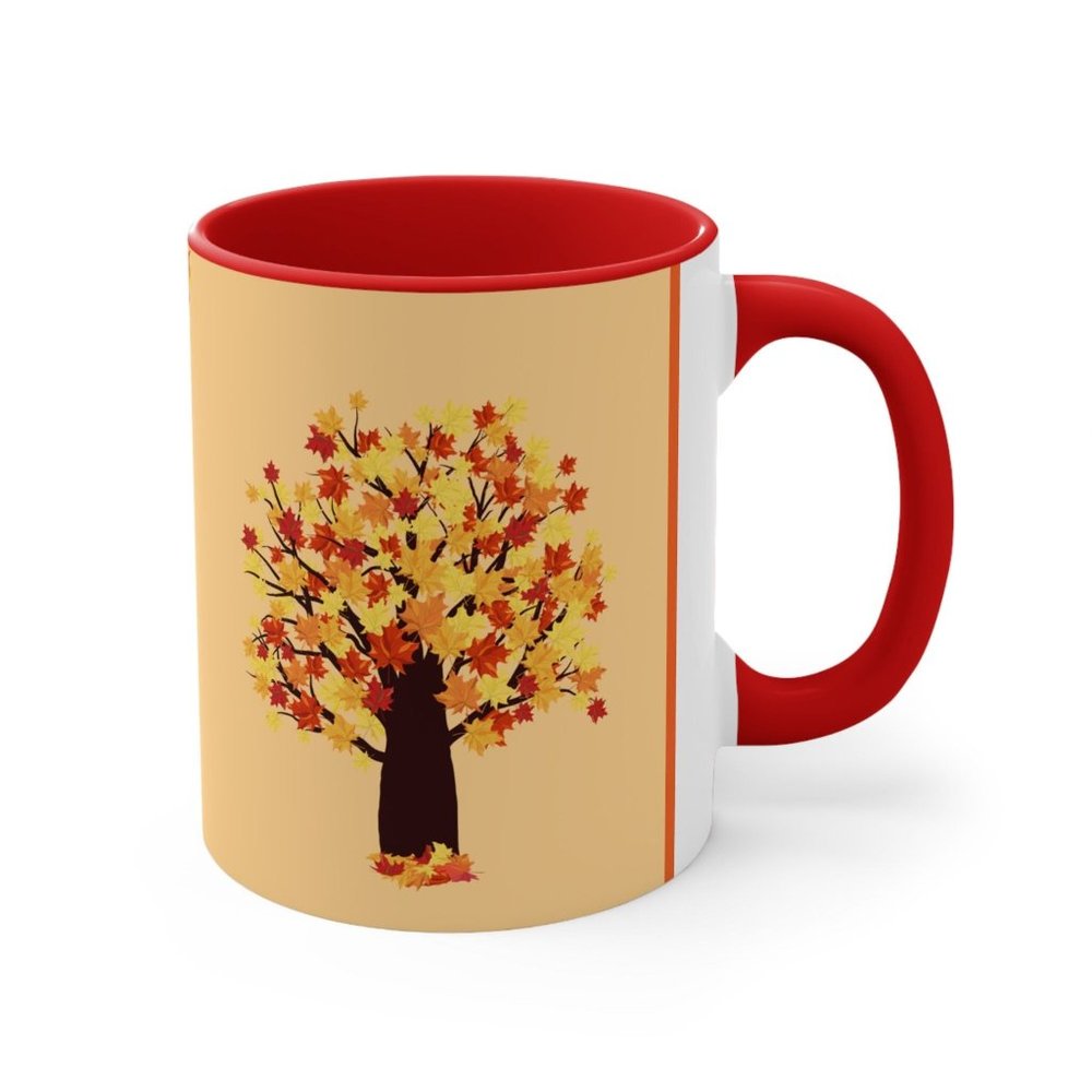 Autumn Tree Cottage Garden Fall Ceramic Coffee Mug -  Fall Colors